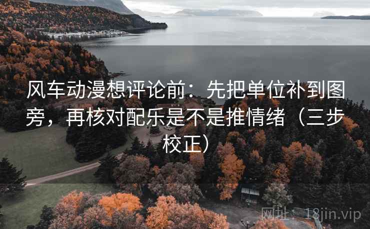 风车动漫想评论前：先把单位补到图旁，再核对配乐是不是推情绪（三步校正）